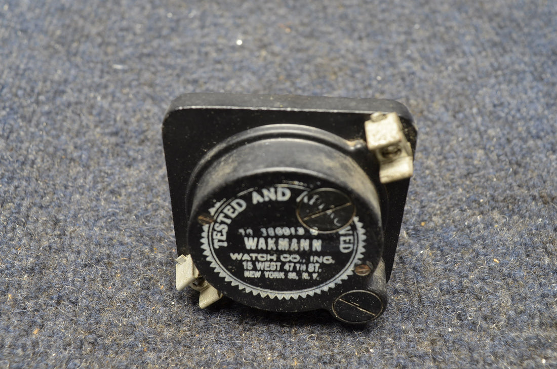 Used aircraft parts for sale 50-380013-5 BEECHCRAFT 95-B55 8 DAY CLOCK WORKING