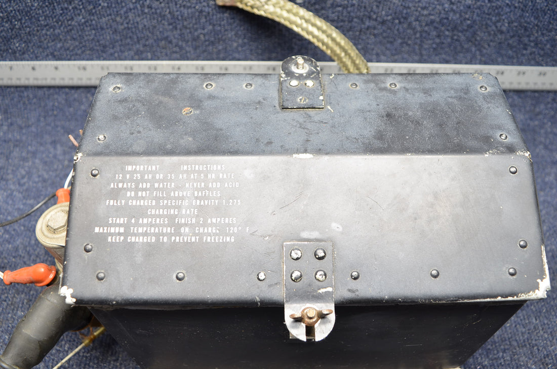 Used aircraft parts for sale 63888-000 PIPER PA-28-140 BATTERY BOX  W / COVER AND SELENOID