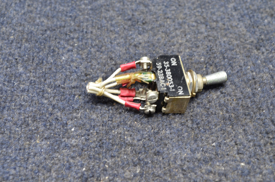 Used aircraft parts for sale 35-380053-1 BEECHCRAFT 95-B55 TOGGLE SWITCH ASSY PRICE IS FOR EACH