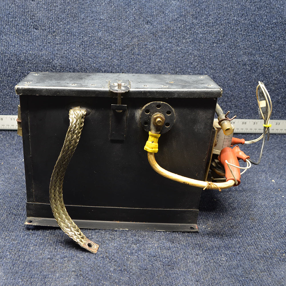 Used aircraft parts for sale 63888-000 PIPER PA-28-140 BATTERY BOX  W / COVER AND SELENOID