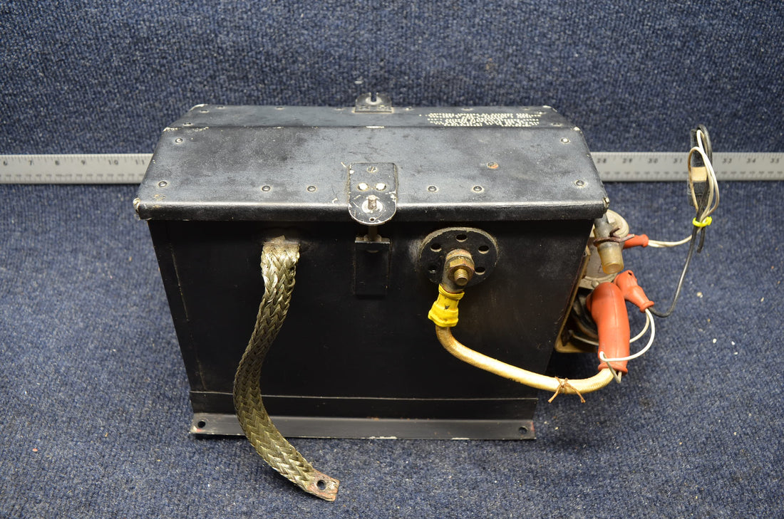 Used aircraft parts for sale 63888-000 PIPER PA-28-140 BATTERY BOX  W / COVER AND SELENOID