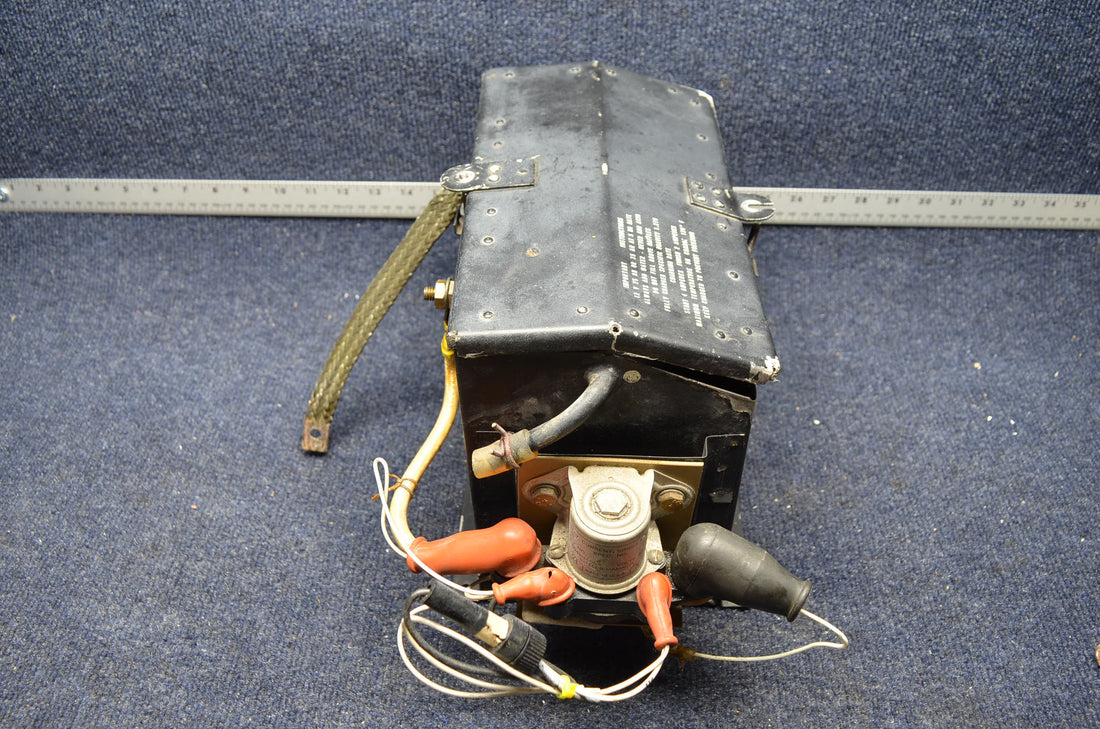 Used aircraft parts for sale 63888-000 PIPER PA-28-140 BATTERY BOX  W / COVER AND SELENOID