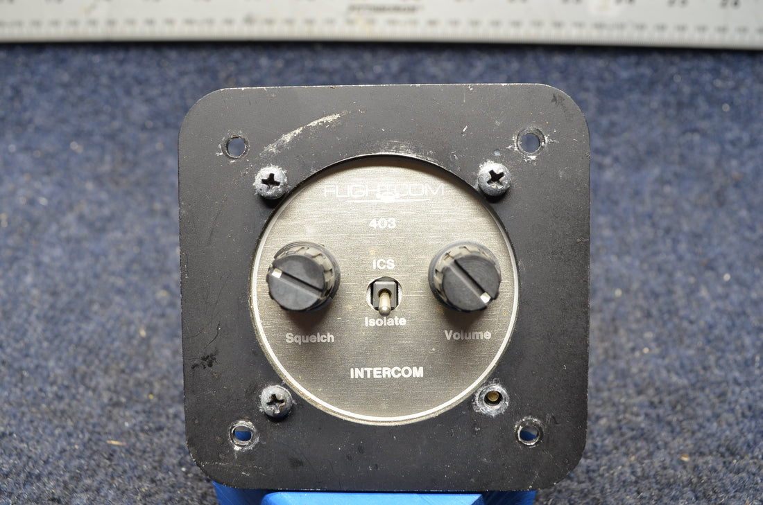 Used aircraft parts for sale 403MC PIPER PA28-140 INTERCOM FLIGHTCOM 403MC