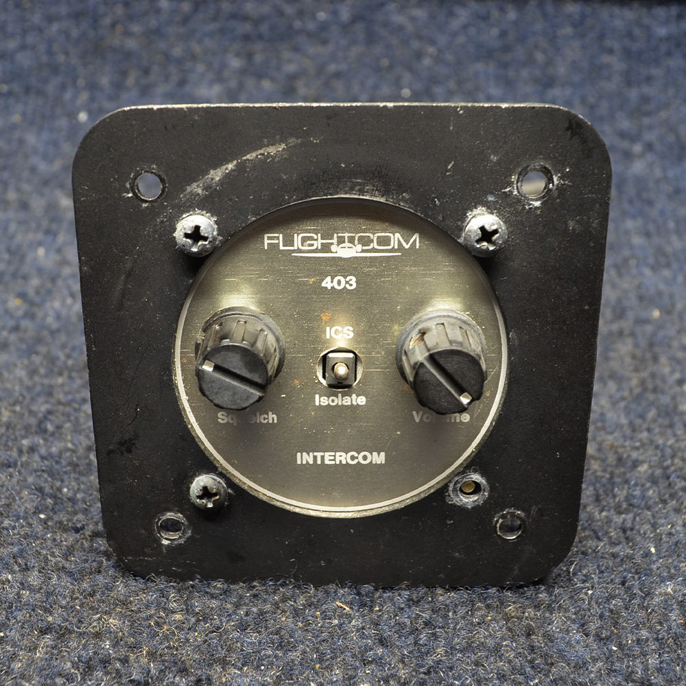 Used aircraft parts for sale 403MC PIPER PA28-140 INTERCOM FLIGHTCOM 403MC