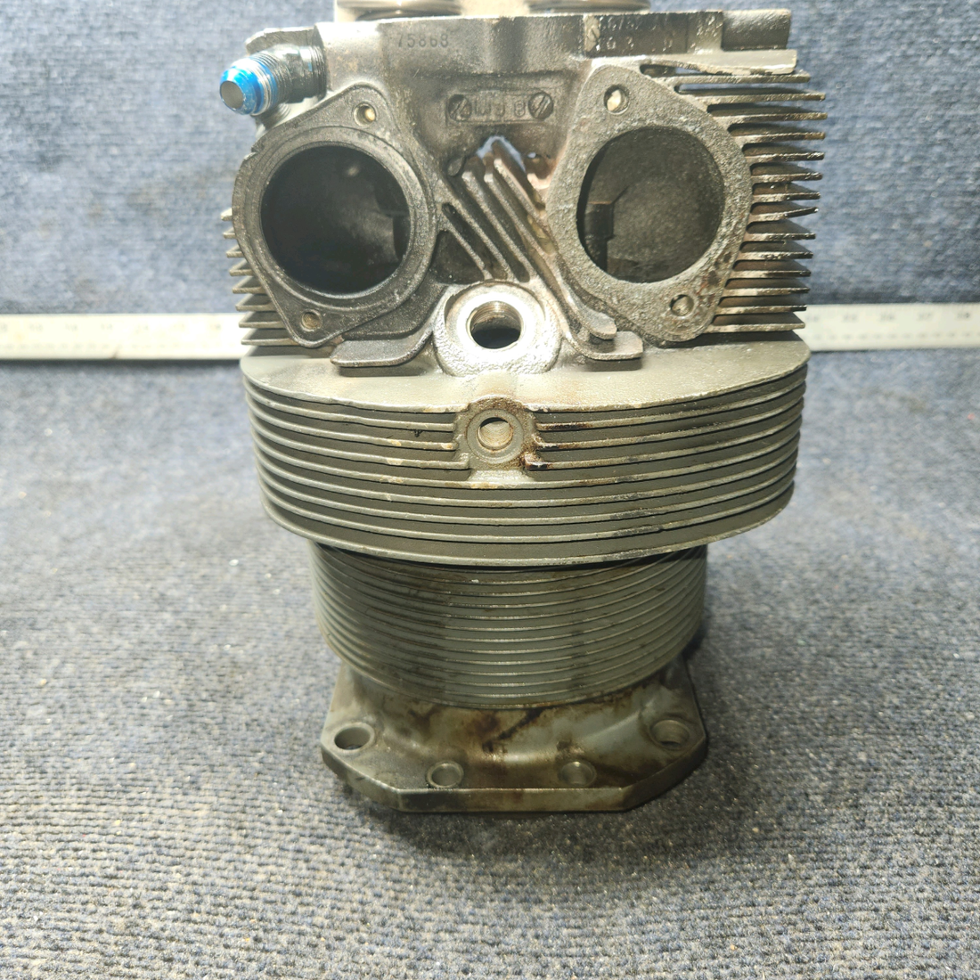 Used aircraft parts for sale, LW-12416 Lycoming O-320-D2A Piper PA28-140 Cylinder Wide Deck Chrome with High-Compression Piston