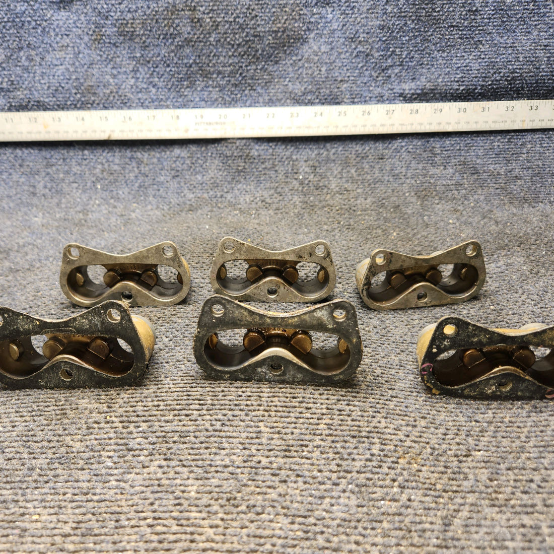 Used aircraft parts for sale, 530163 Continental O-300-D Cessna 172F Push-Rod Housing Flange - Set of 6