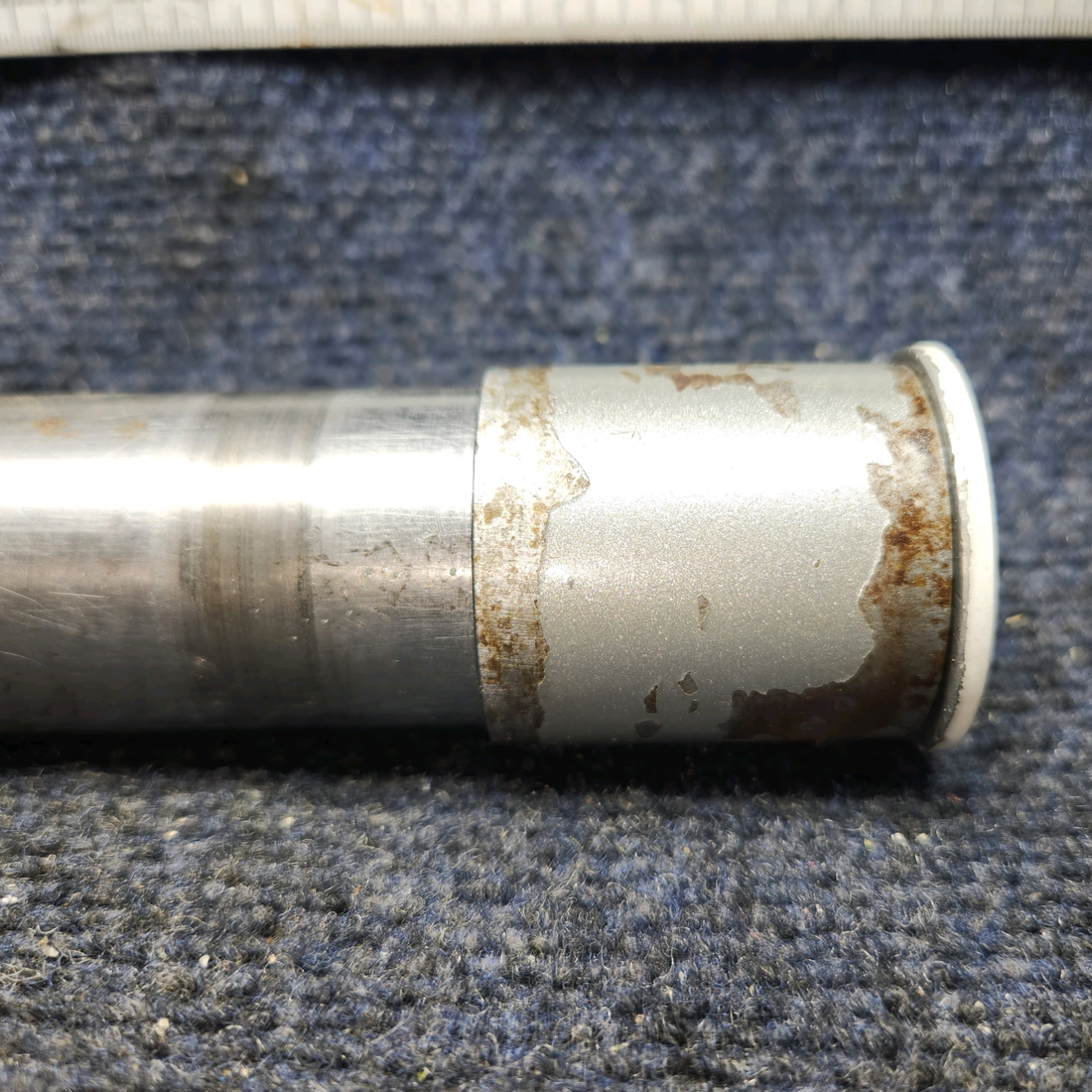 Used aircraft parts for sale, 86062-086 / 20825-000 PIPER PA-24-250 Landing Gear Wheel Axle Tube Assembly w Spacers & Ferrules