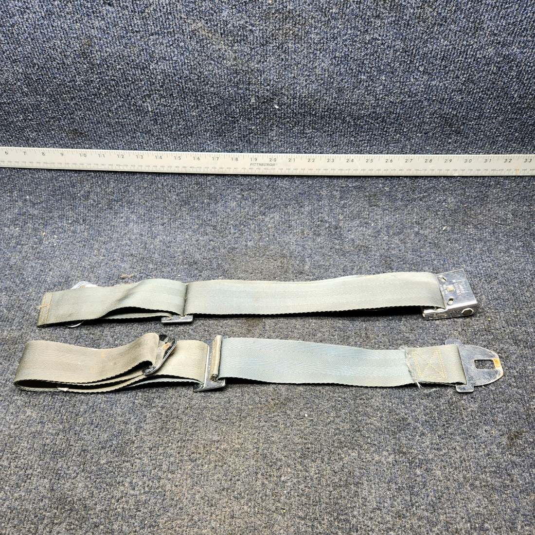 Used aircraft parts for sale, Pa-28 Seat Belt America Safety PIPER PA28-140 PA-28-140 PILOT AND CO-PILOT SEATBELT SET