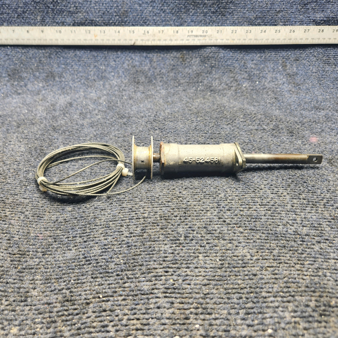 Used aircraft parts for sale, 169-524033-603 Beechcraft A23A Musketeer Custom III STABILATOR TRIM TAB ACTUATOR WITH DRUM