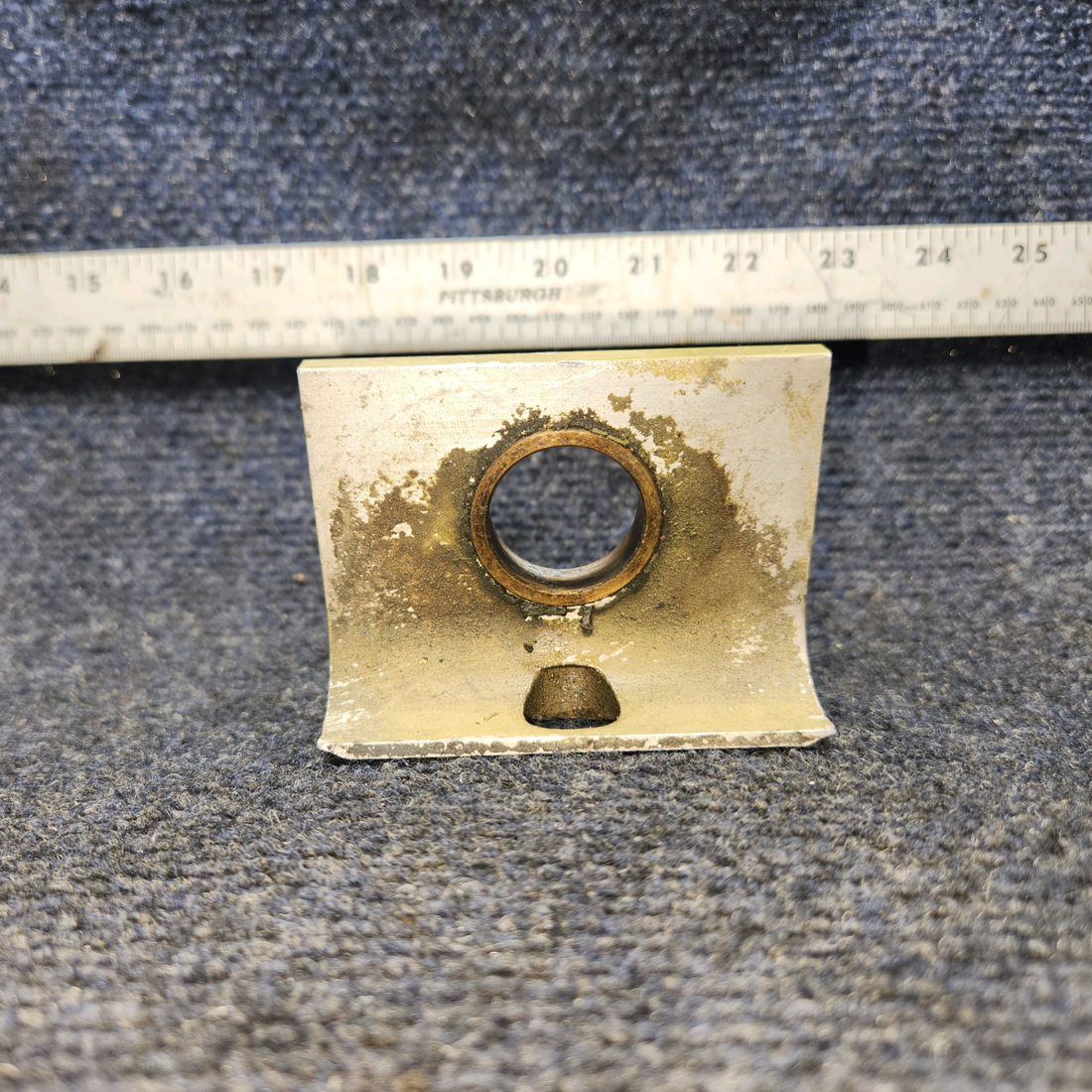 Used aircraft parts for sale, 169-640012-3 / 169-640012-5 Beechcraft A24R Rudder Hinge Bracket Assy W/ Bearing