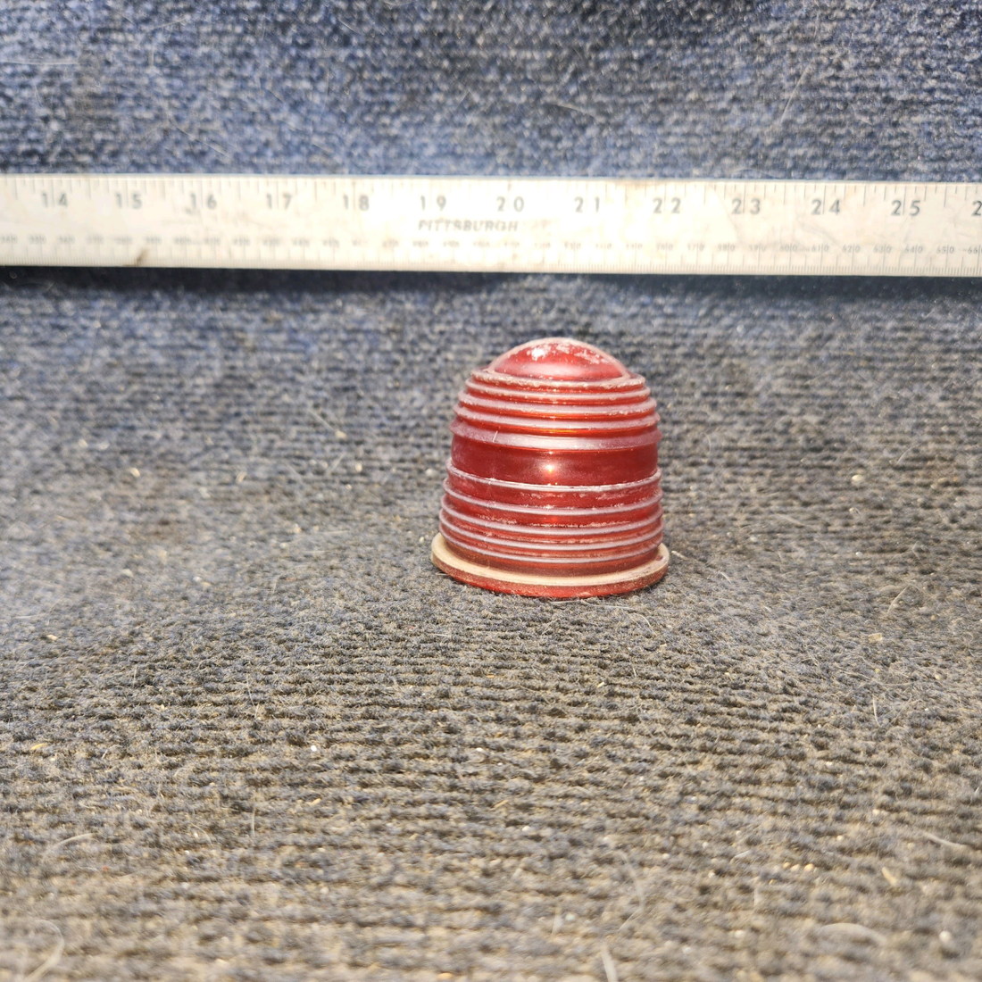 Used aircraft parts for sale, C17325 cessna 172N Flashing Beacon Glass Dome Red Lens