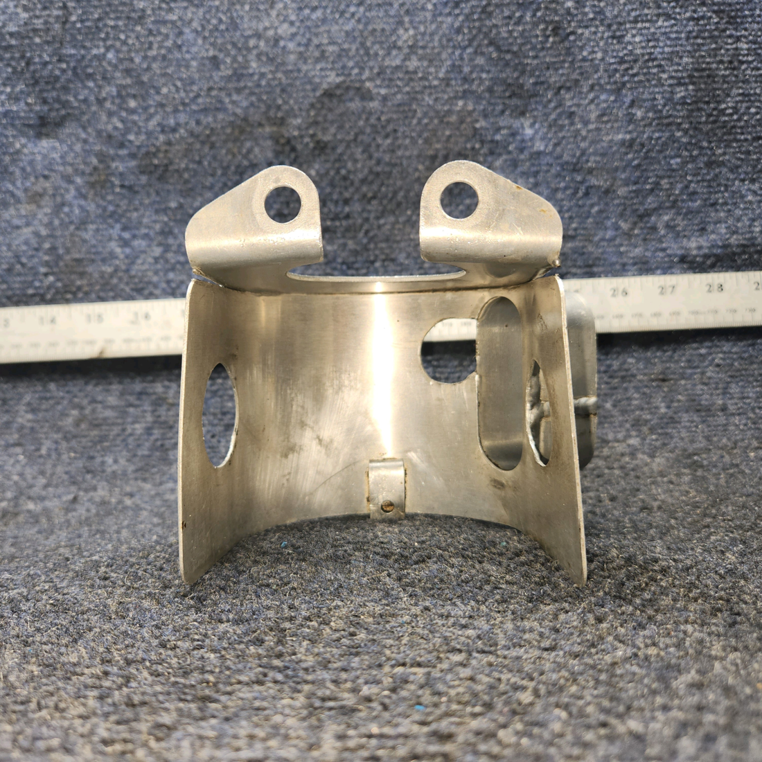 Used aircraft parts for sale, 63422-000 Piper PA28-140 Fuel Pump Baffle - has a crack on weld