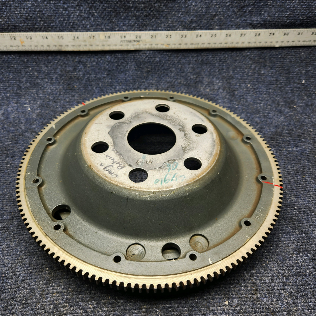 Used aircraft parts for sale, LW-16471 CESSNA C172RG STARTER RING GEAR ASSEMBLY TEETH: 149, 6 HOLES - 2 PLUGGED