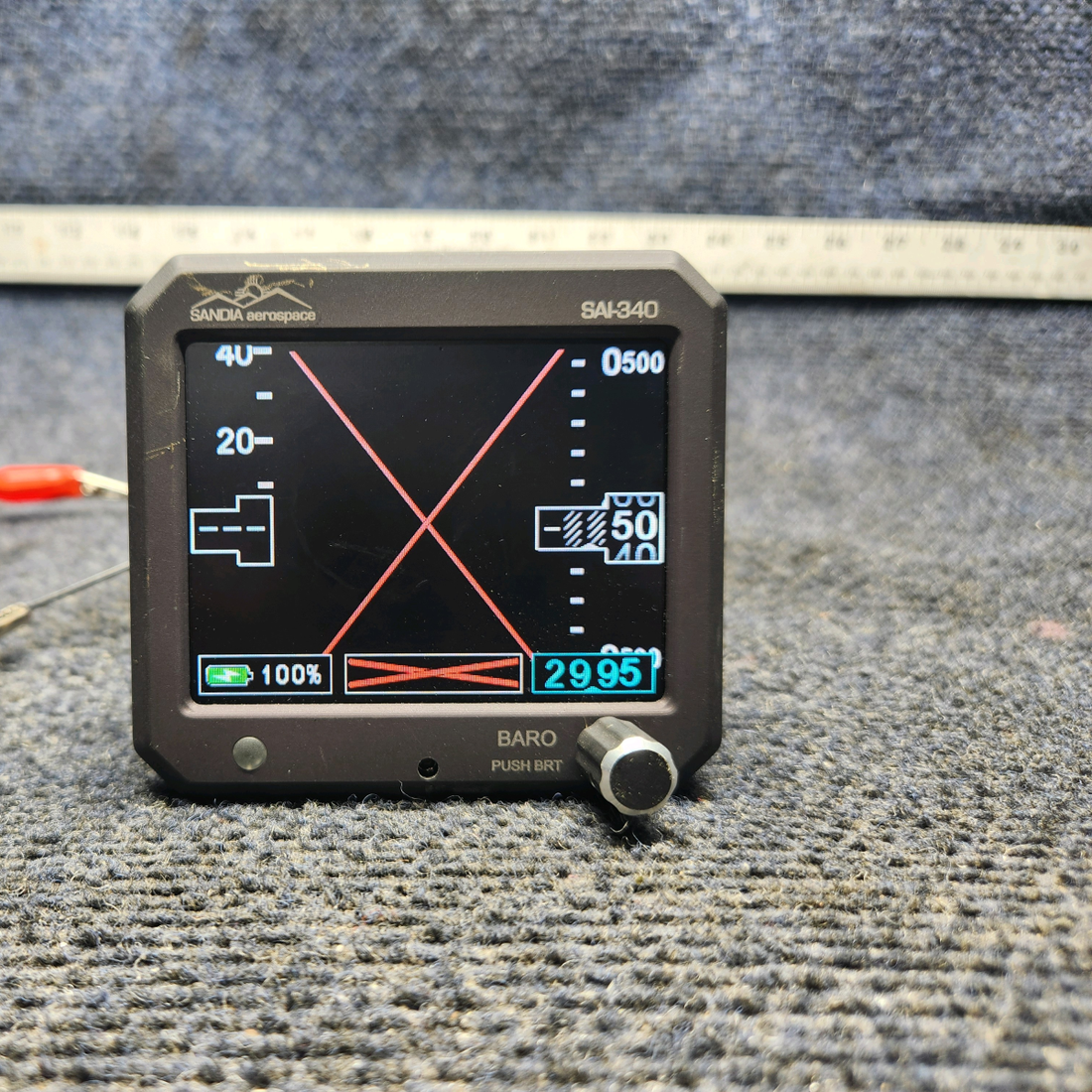 Used aircraft parts for sale, 306171-00 Sandia Aerospace SAI340 PIPER PA-24-250 Quattro Four In One Display Indicator (11-32V)