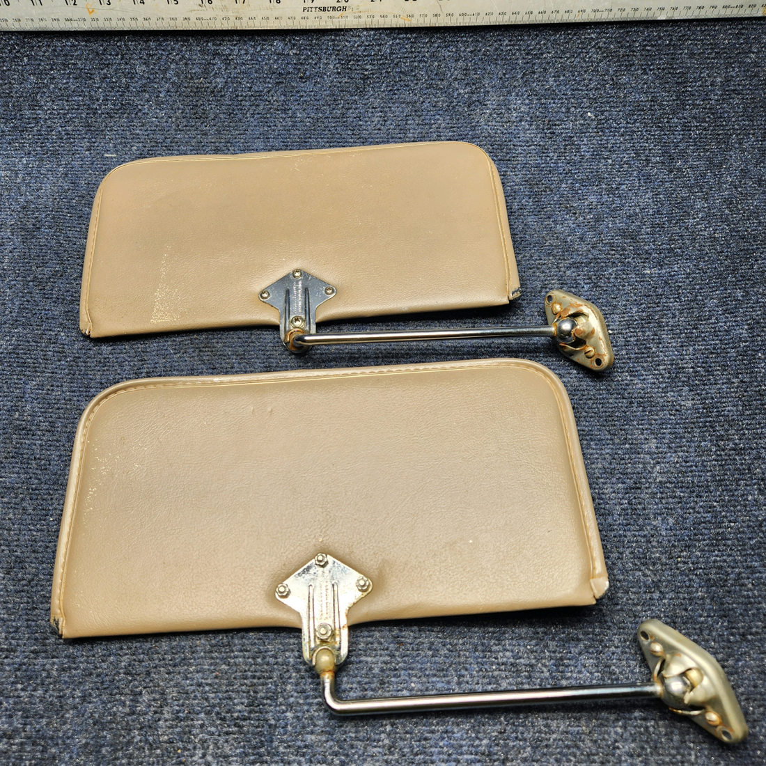 Used aircraft parts for sale, 169-380014 Beechcraft C23 SUNDOWNER SUN VISOR SET LH AND RH WITH MOUNTS
