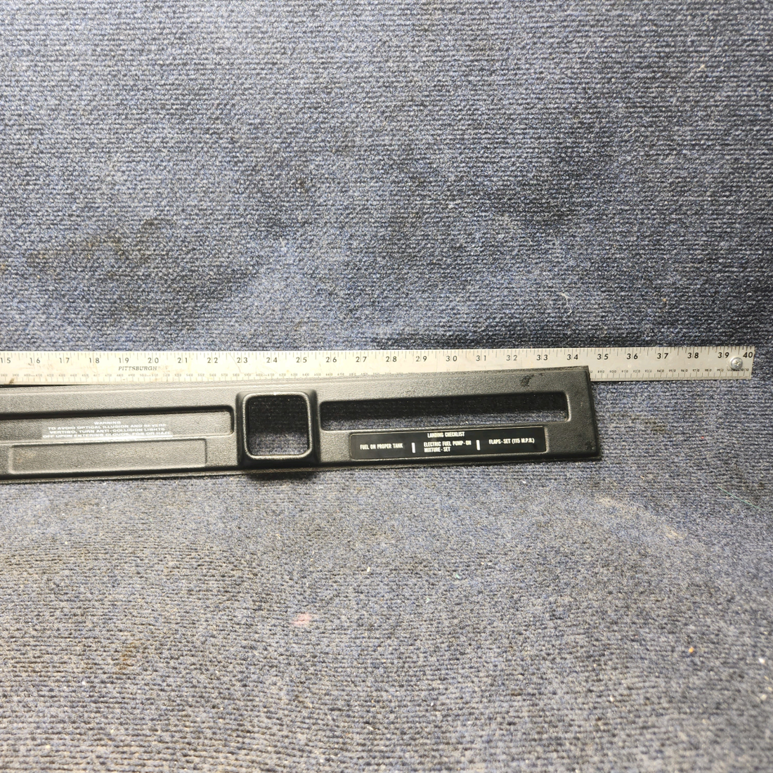 Used aircraft parts for sale, 01-028423-01 PIPER PA28-140 Instrument Panel Cover - RH/LH/Middle Panel