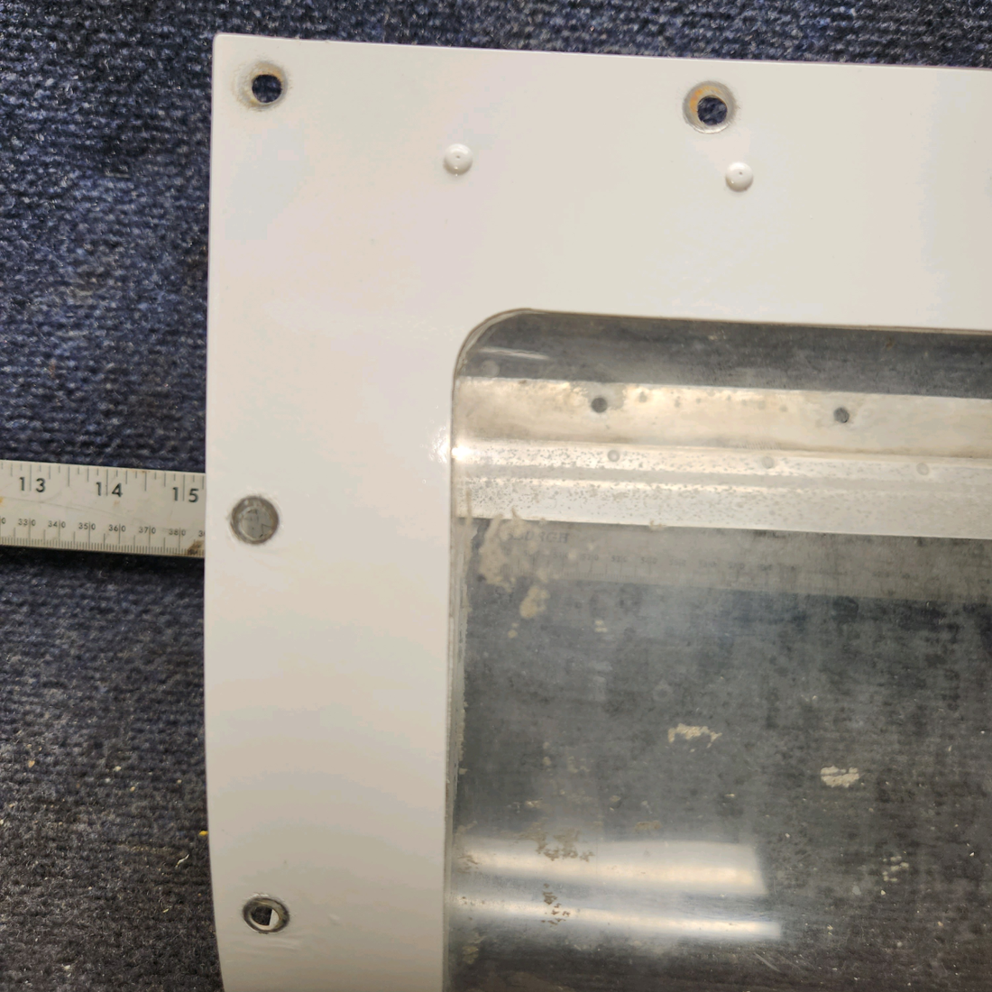 Used aircraft parts for sale, 0523115, 0523115-3, 0523115-5 Cessna 172E Landing Light Lens & Retainer Assembly