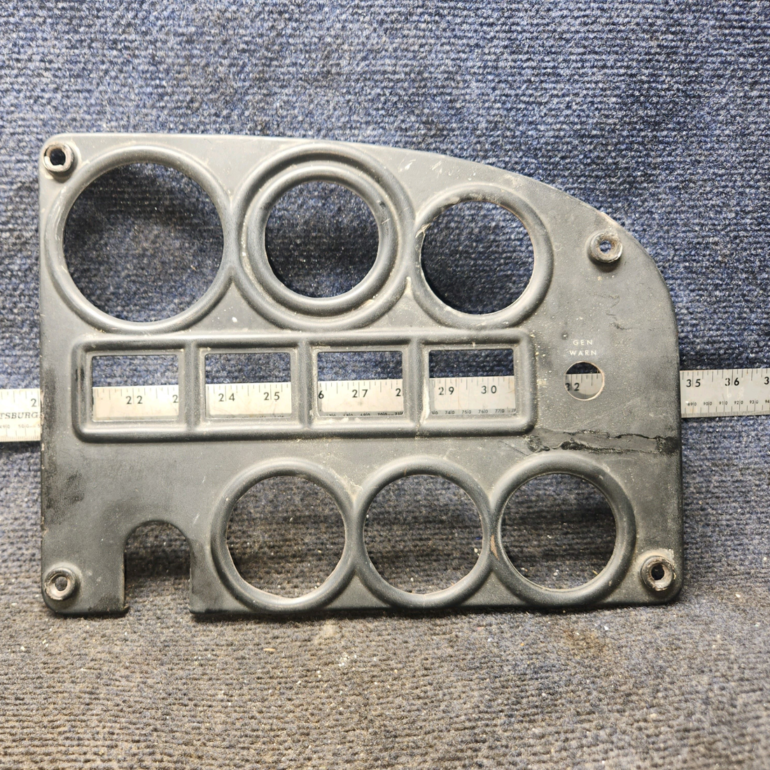 Used aircraft parts for sale, 0513319-4-418 Cessna 172 E Engine Instruments Cover Panel (Black)