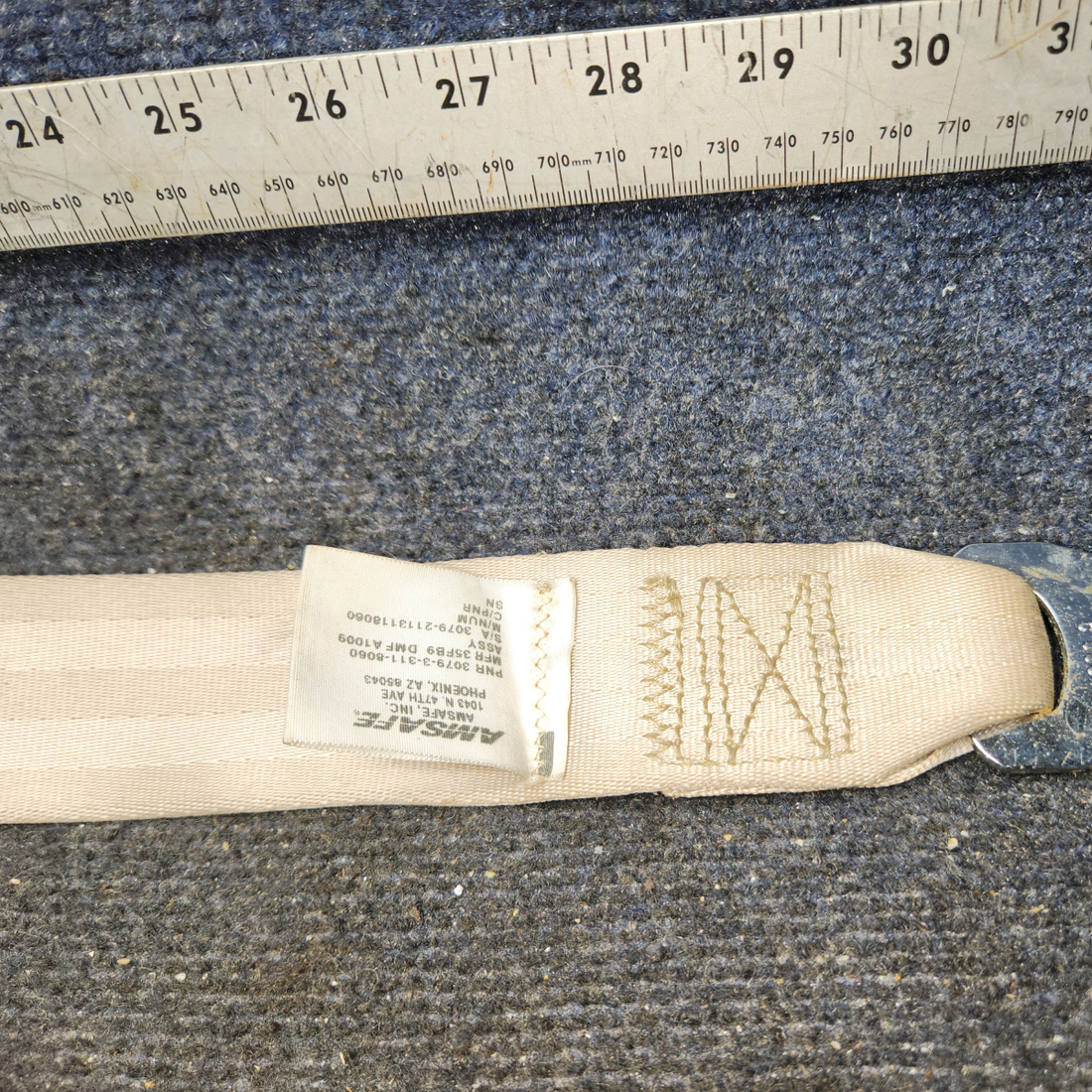 Used aircraft parts for sale, 3079-3-311-8060 AmSafe Beechcraft 95-55B Pilot or Co-Pilot Seat Belt
