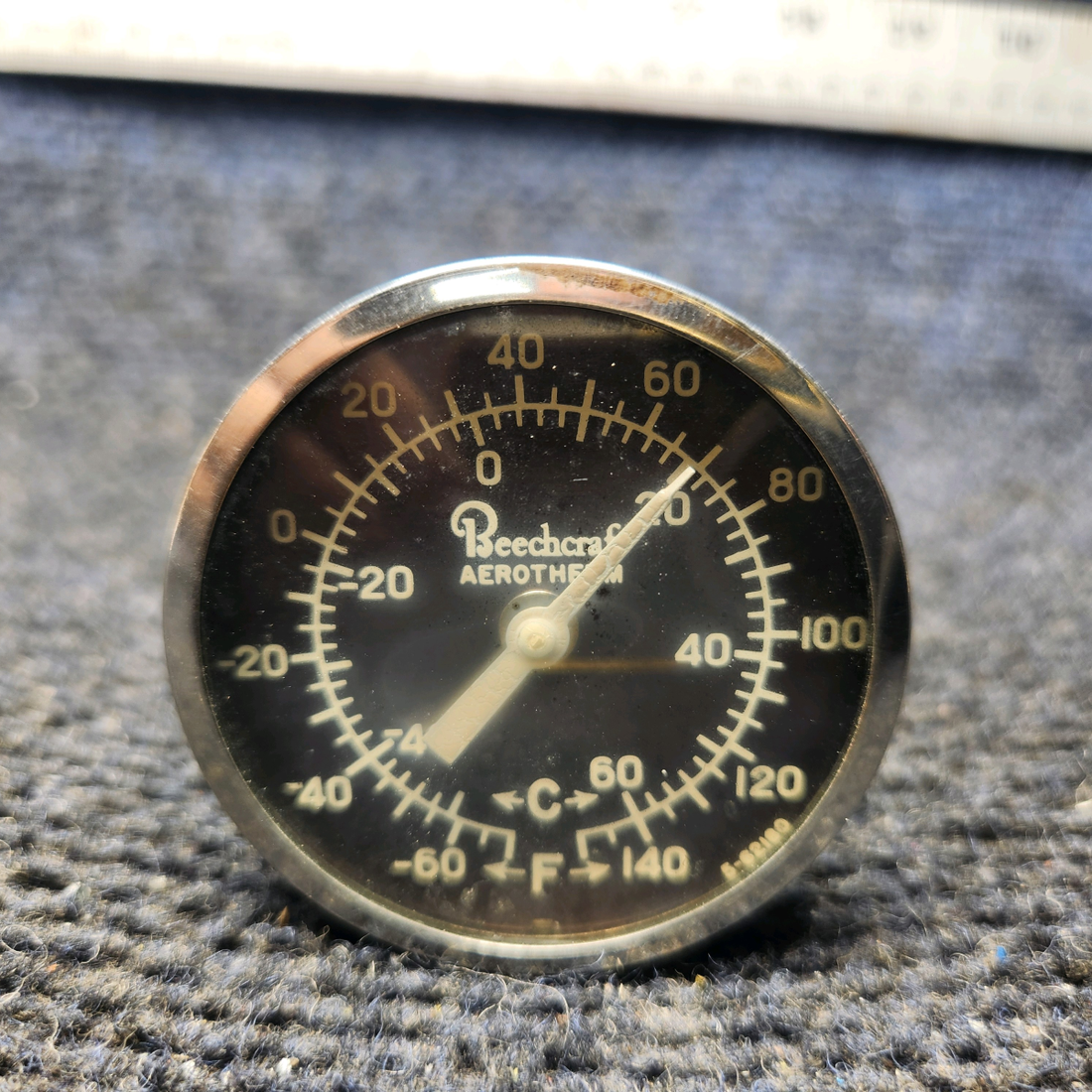 Used aircraft parts for sale, OAT Beechcraft C23 SUNDOWNER Outside Air Temp Gauge