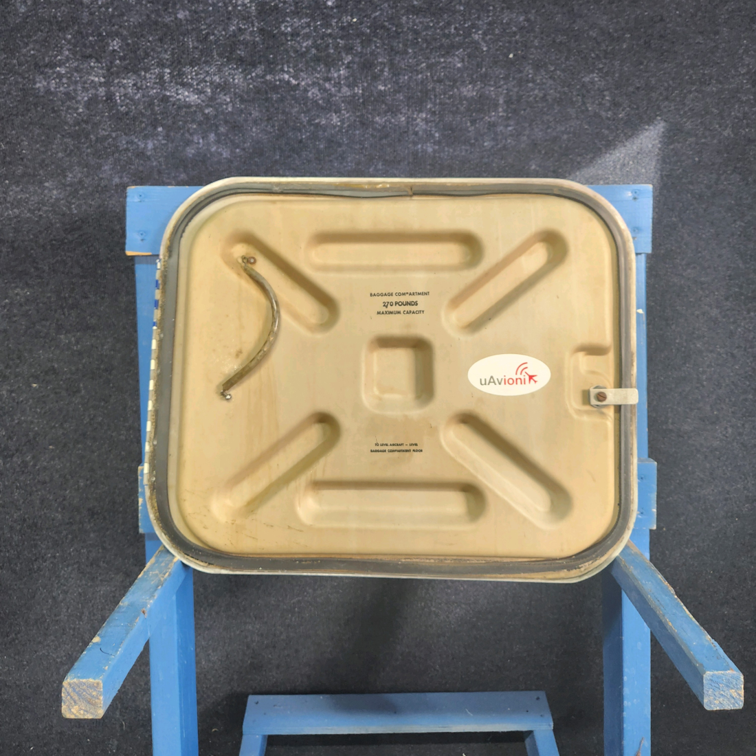 Used aircraft parts for sale, 169-410011-601 Beechcraft A23A Musketeer Custom III BAGGAGE DOOR WITH HINGE