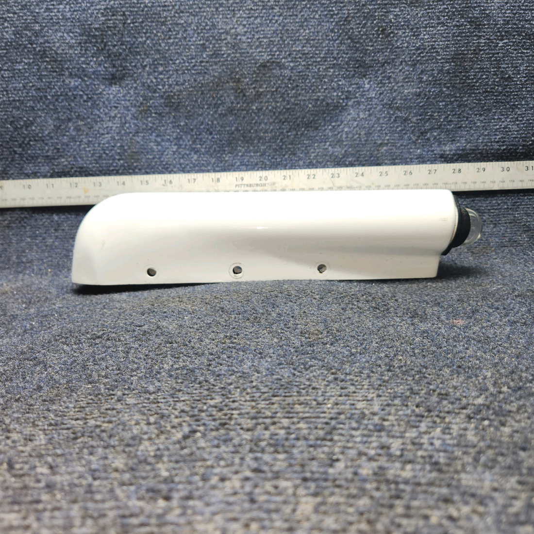 Used aircraft parts for sale, 63541-000 PIPER PA28-140 Rudder Tip Assembly with Tail Light/Fiberglass.