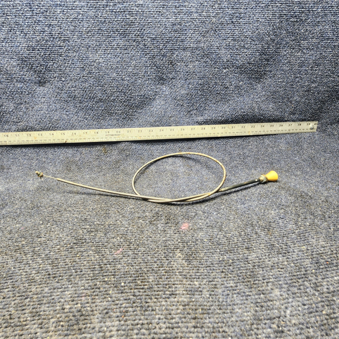 Used aircraft parts for sale, 35-380051-23 Beechcraft F33A DEFROST CONTROL CABLE ASSEMBLY (LENGTH: 40")