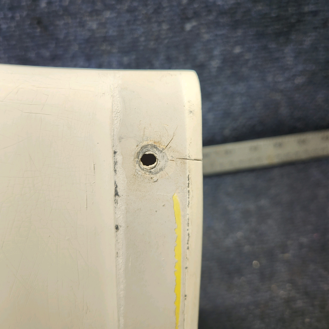 Used aircraft parts for sale, 169-440013-11 Beechcraft A23A Musketeer Custom III DORSAL FIN. "SOME CRACK IN HOLES - SEE PHOTOS"