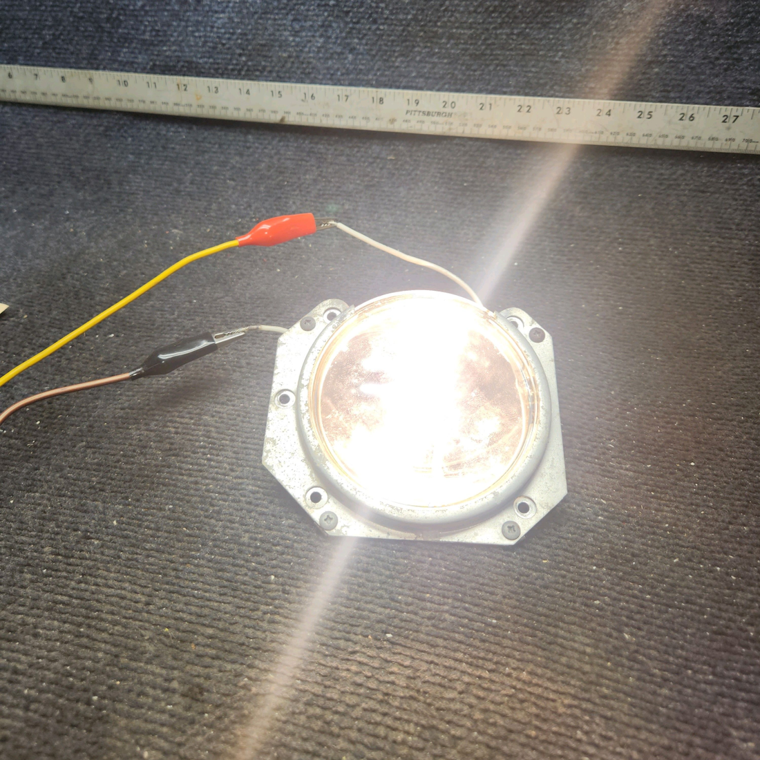 Used aircraft parts for sale, 0423542-6 Cessna 172F Landing Light Bracket Assembly with bulb