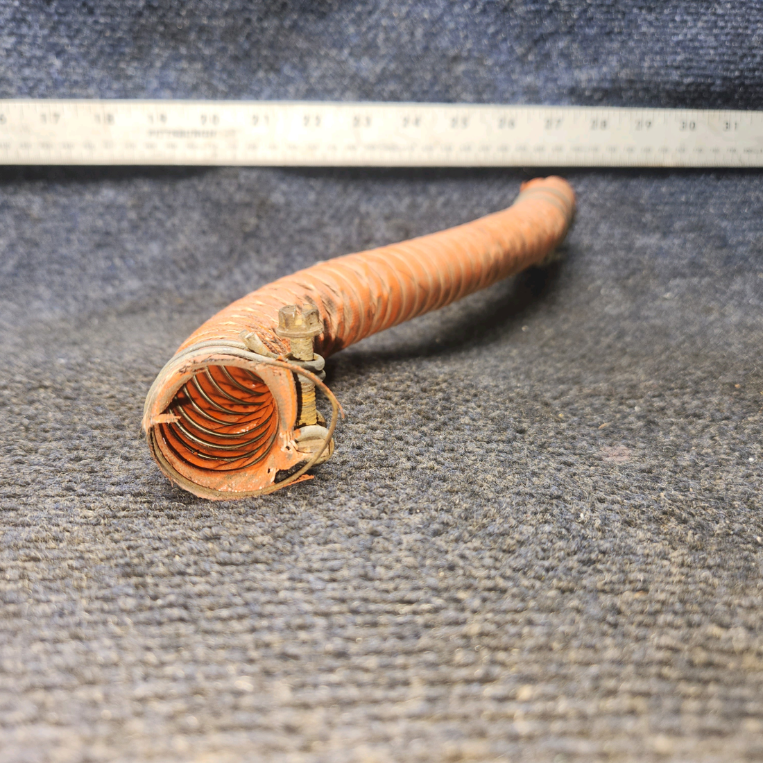 Used aircraft parts for sale, 63633-015, 63633-060 Piper PA28-161 Defrost Hoses - Set of 2  w/ Clams.