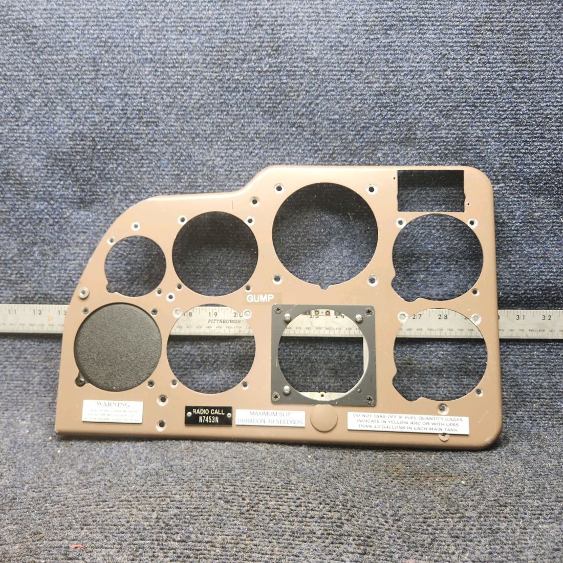 Used aircraft parts for sale, 96-324005-7 Beechcraft BEECHCRAFT 95-55B Instrument Panel Assembly