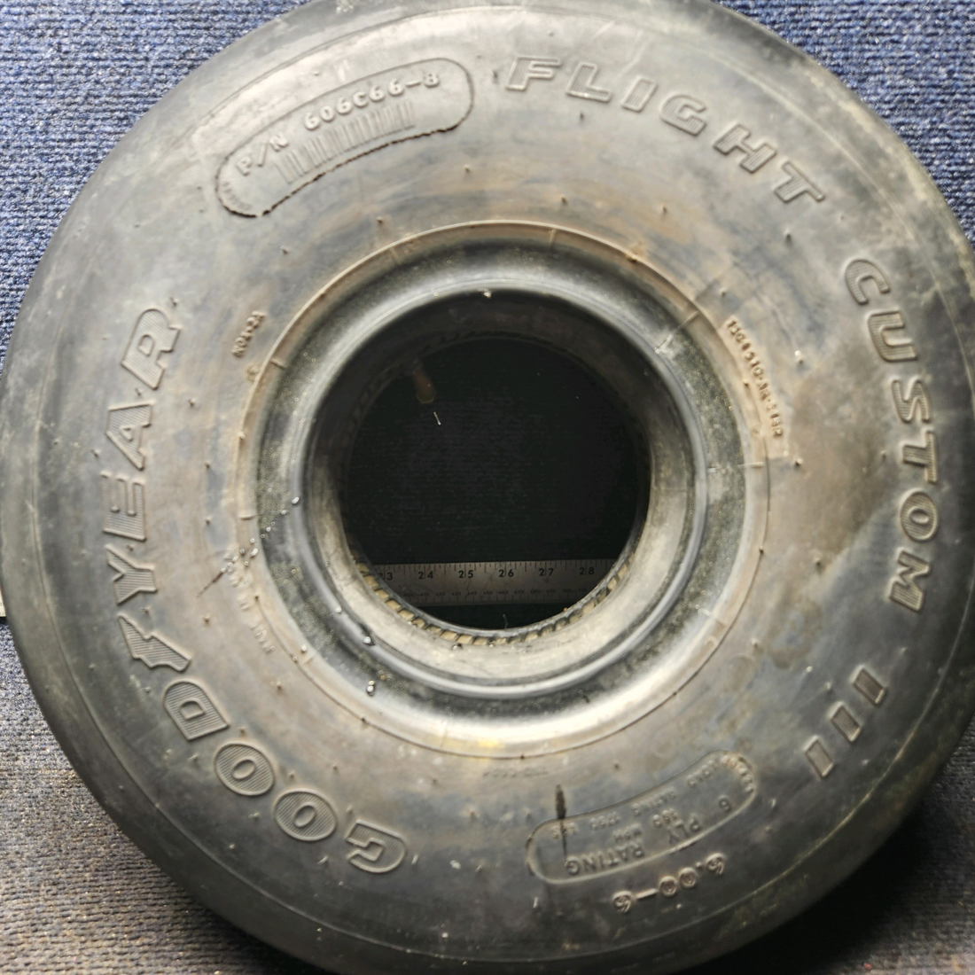 Used aircraft parts for sale, 606C66-8 Goodyear Beechcraft 35-33 Flight Custom III Tire