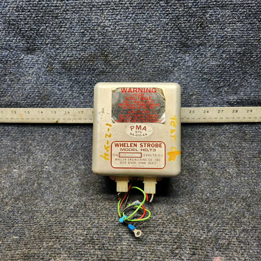 Used aircraft parts for sale, HD-T3 WHELEN CESSNA 172K STROBE LIGHT POWER SUPPLY (VOLTS: 28)