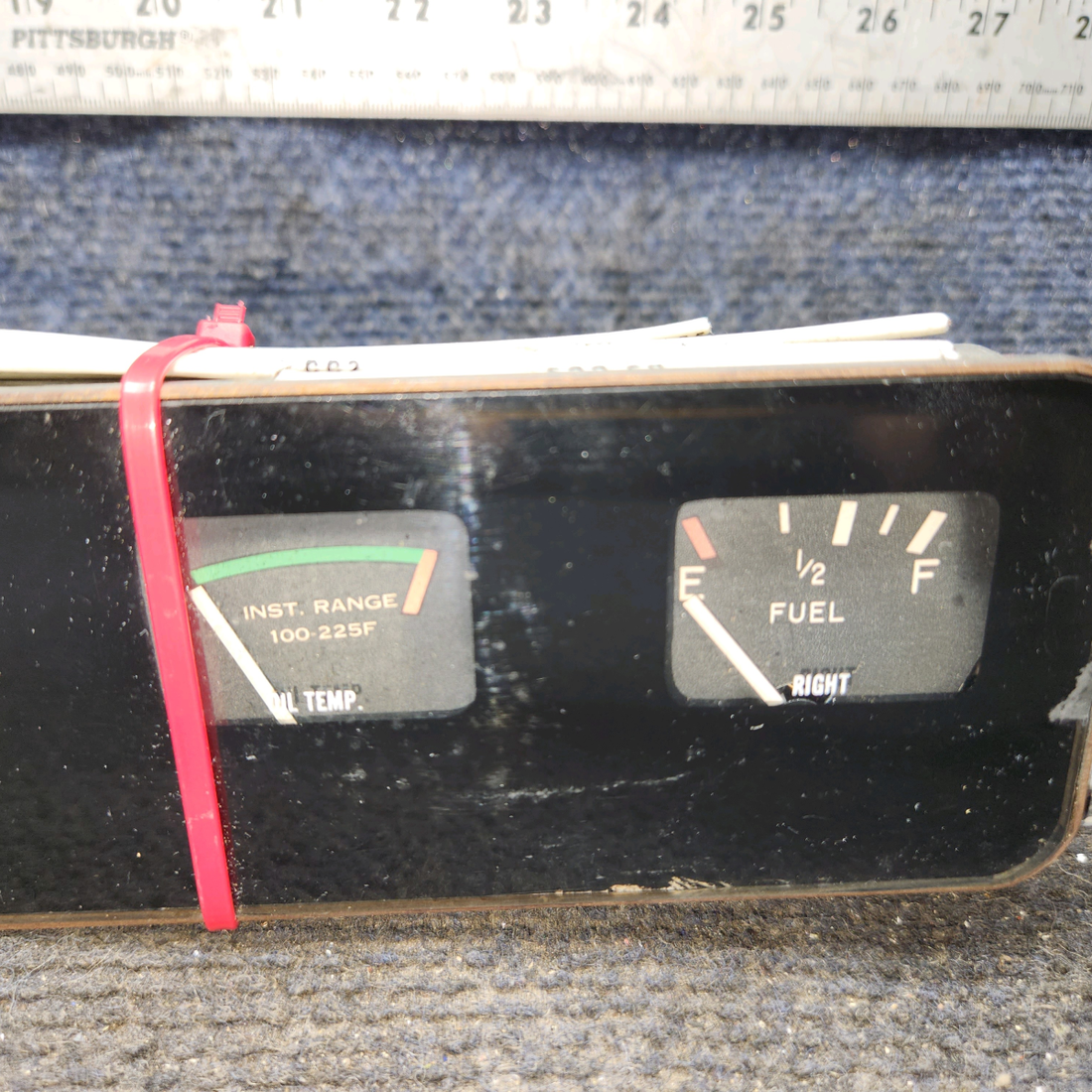 Used aircraft parts for sale, 0513144-13 Cessna 172F Instrument Cluster Panel W/ Cover