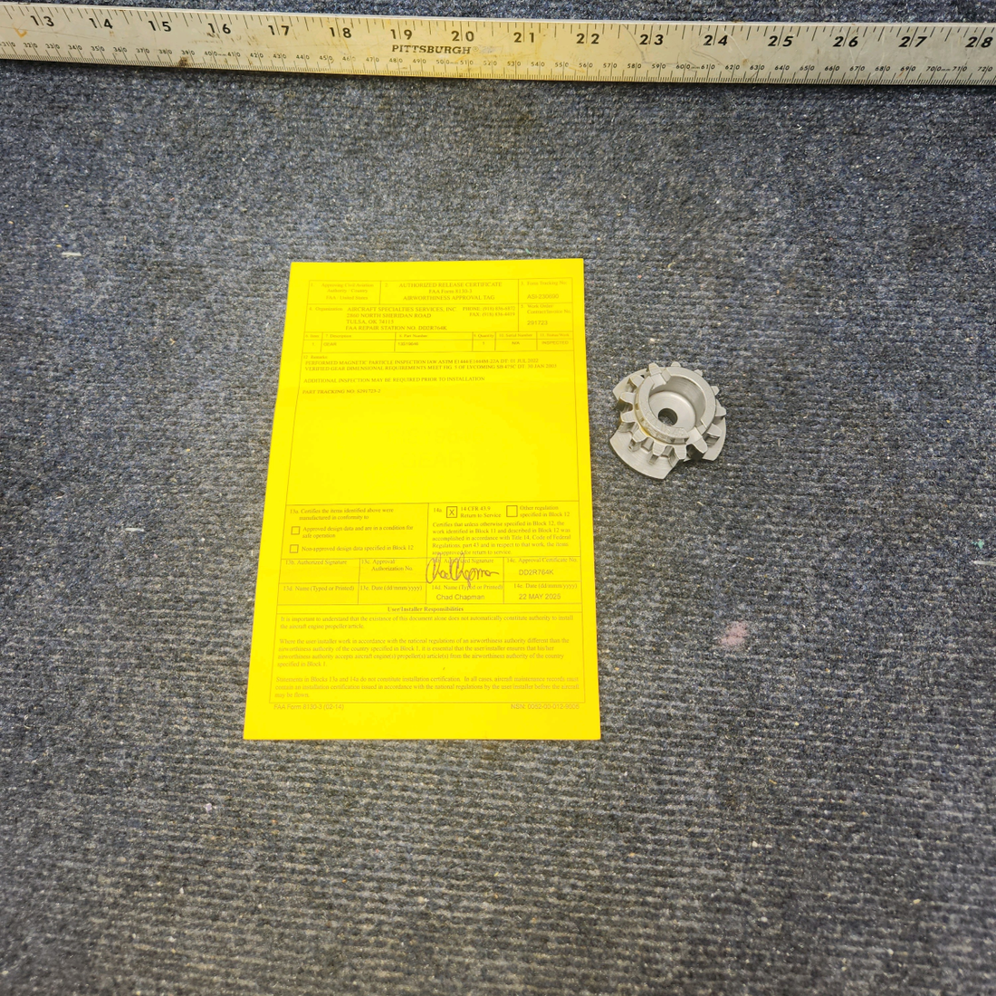 Used aircraft parts for sale, 13S19646 Lycoming O-320 CESSNA 172K Gear