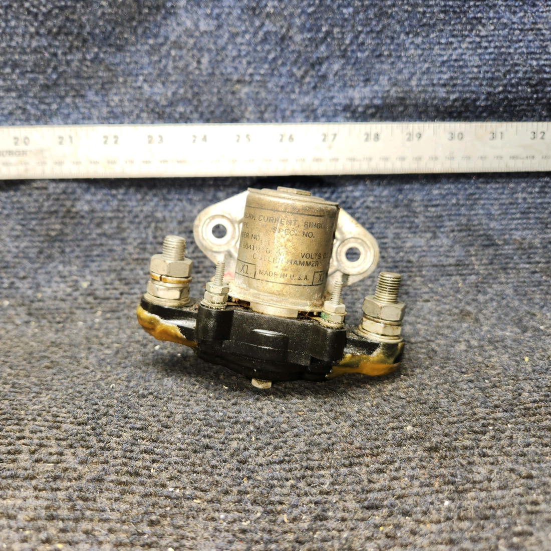 Used aircraft parts for sale, 6041H105A Cutler Hammer Piper PA32RT-300 Current Relay (12V)