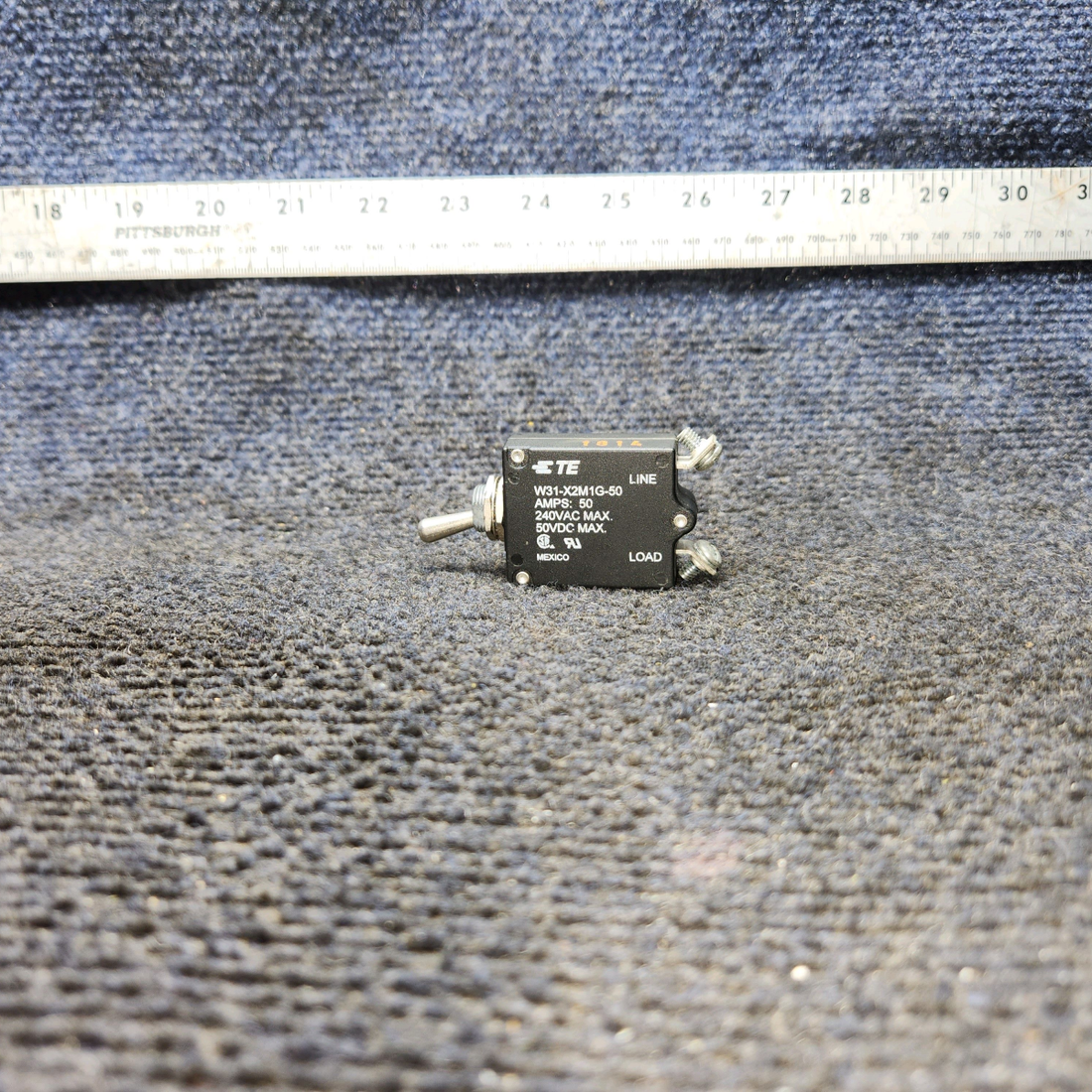 Used aircraft parts for sale, W31-X2M1G-50 Cessna C175 Circuit Breaker Switch – 50 Amps