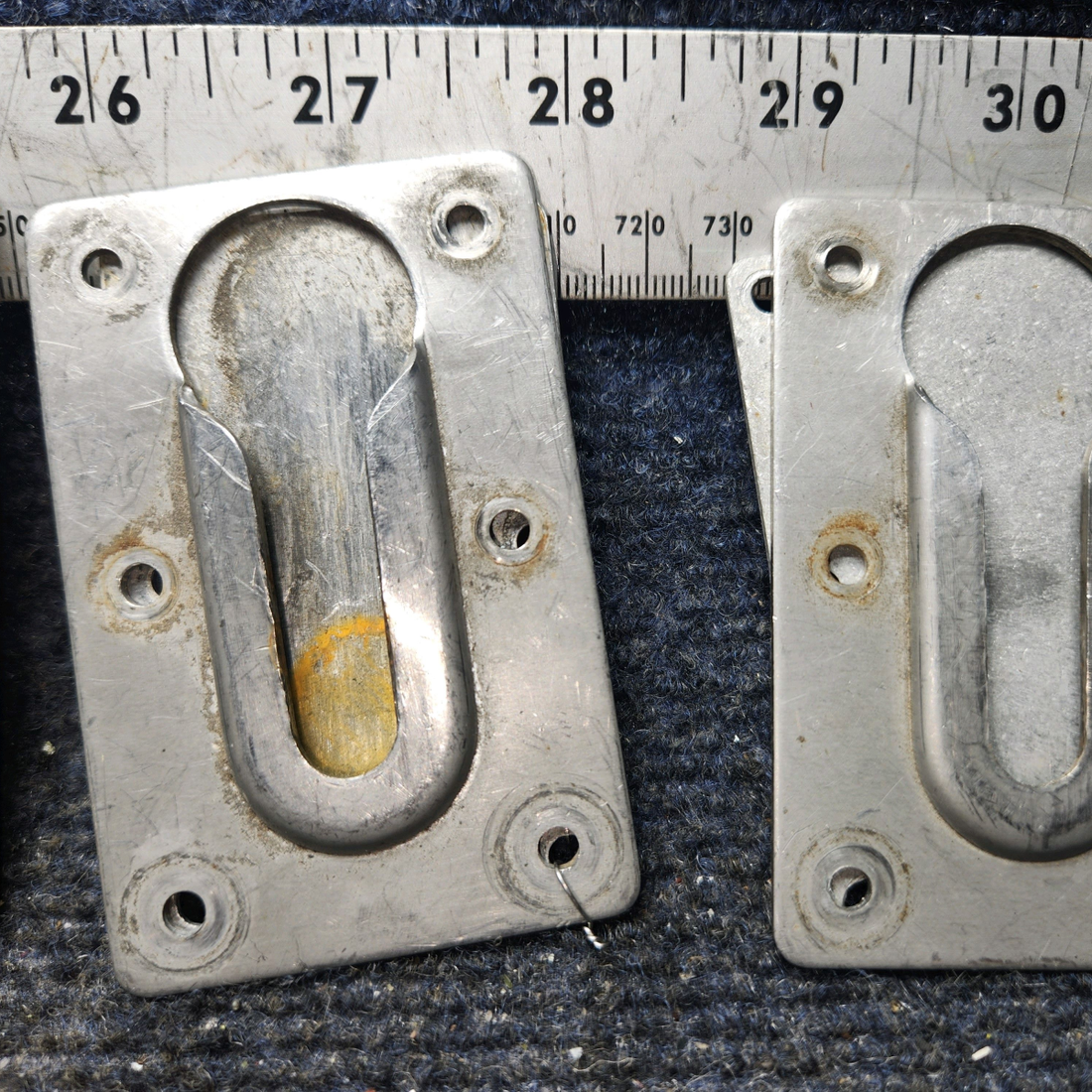 Used aircraft parts for sale, 99141-003 Piper PA32RT-300 Aft Seat Attach Plate Set with Backplate - Set Of Four