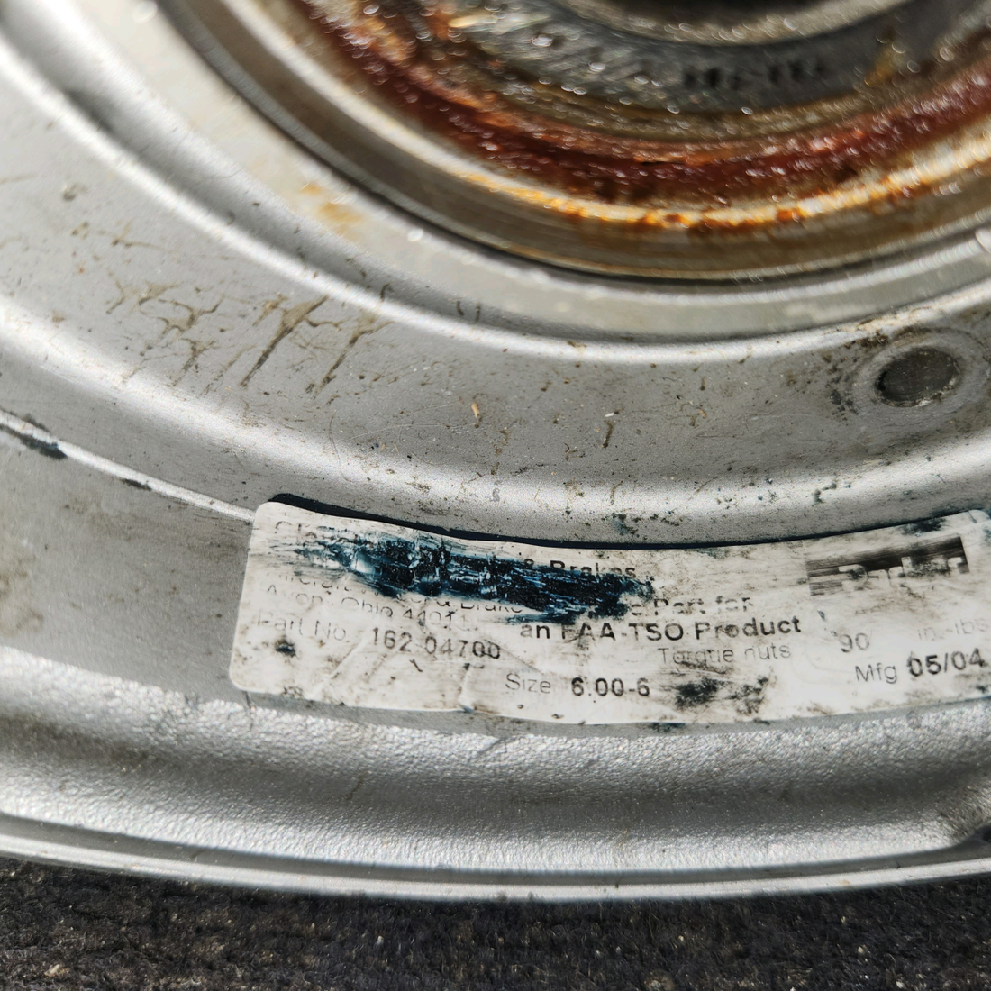 Used aircraft parts for sale, 162-04700 Cleveland Beechcraft C23 SUNDOWNER Outer Main Landing Gear Wheel Half (6.00-6)