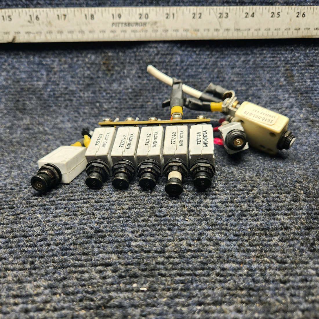 Used aircraft parts for sale, 7277-2-2 / -5 / -15 MOONEY M20J SET KLIXON AIRCRAFT CIRCUIT BREAKER TWO 5A -FOUR -2A - ONE -15. TOTAL SEVEN