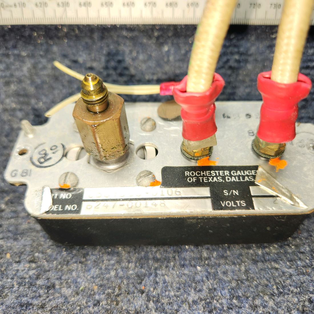 Used aircraft parts for sale, 6247-00148 Rochester Cessna 172RG Intrument Cluster Amp/ Oil Press