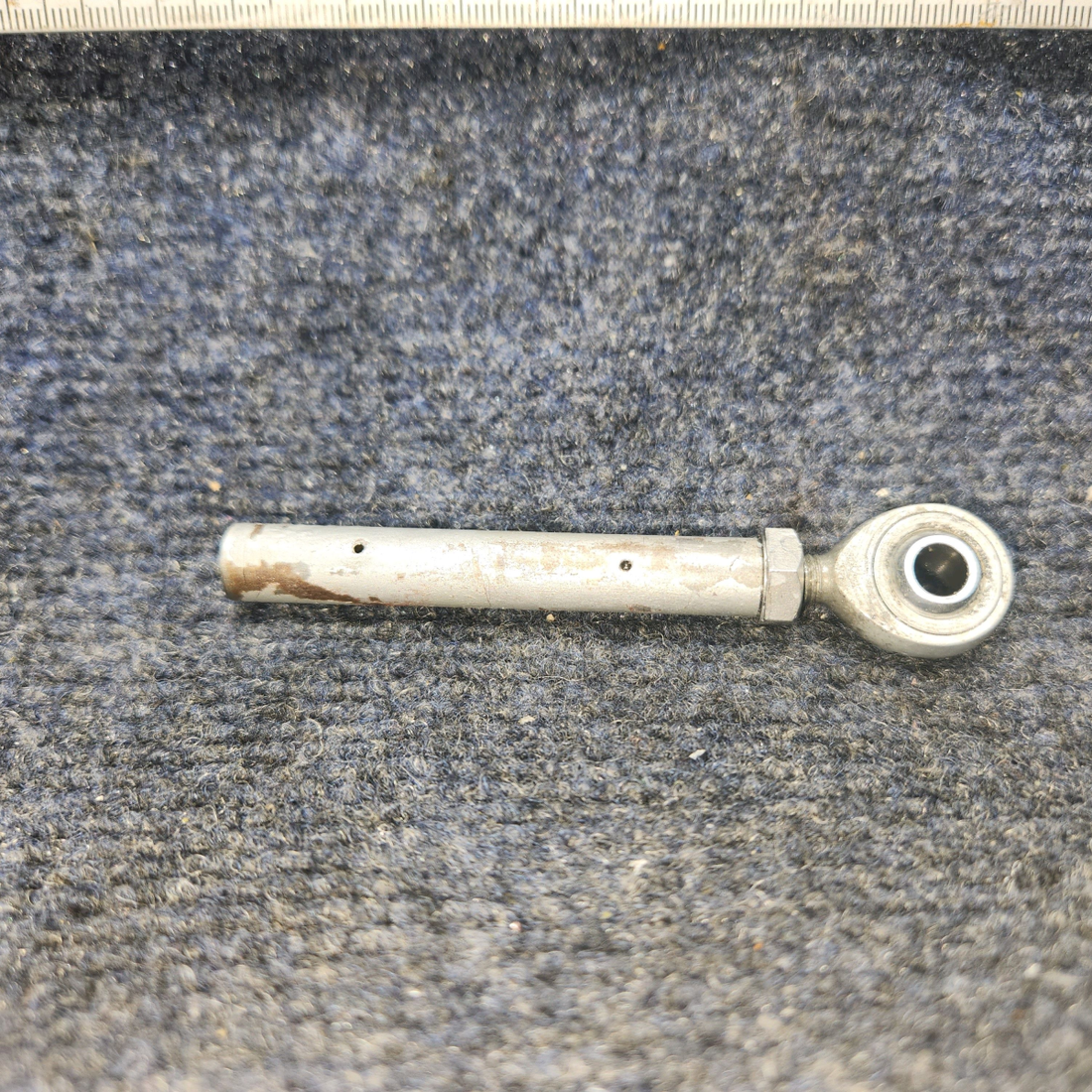 Used aircraft parts for sale, 169-820022-1 Beechcraft A24R Nose Gear Steering Rod - MISSING ONE EYEBOLT.