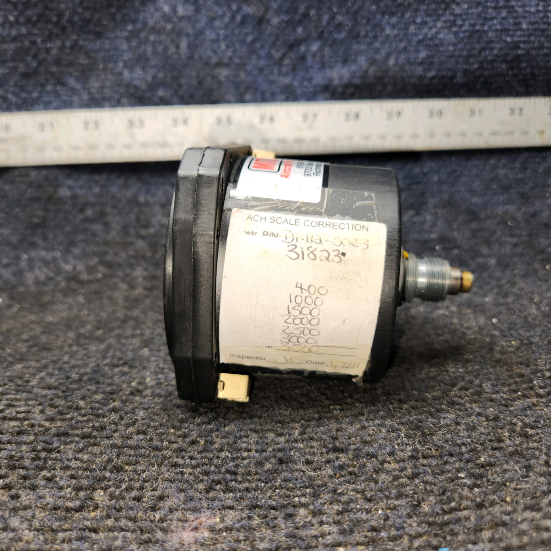 Used aircraft parts for sale, D1-112-5023 Mitchell Aircraft Production, Inc. Beechcraft C23 SUNDOWNER Recording Tachometer, Mechanical
