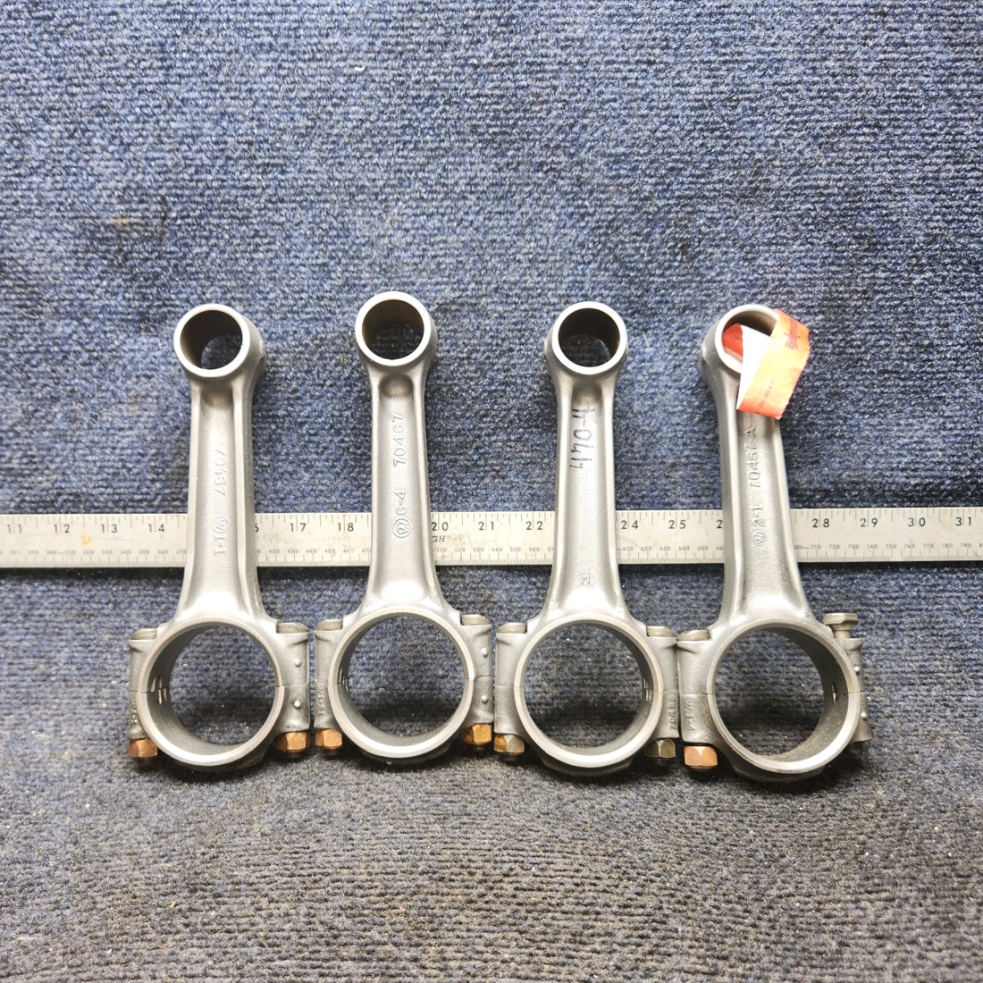 Used aircraft parts for sale, 78030 Lycoming O-320 Piper PA28-140 Connecting Rod (Red Tag)Set of 4