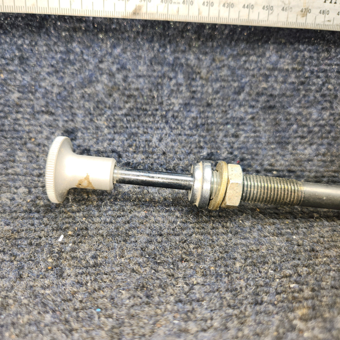 Used aircraft parts for sale, 653-032-10 Mooney Parking Brake Control Cable (33 3/4")