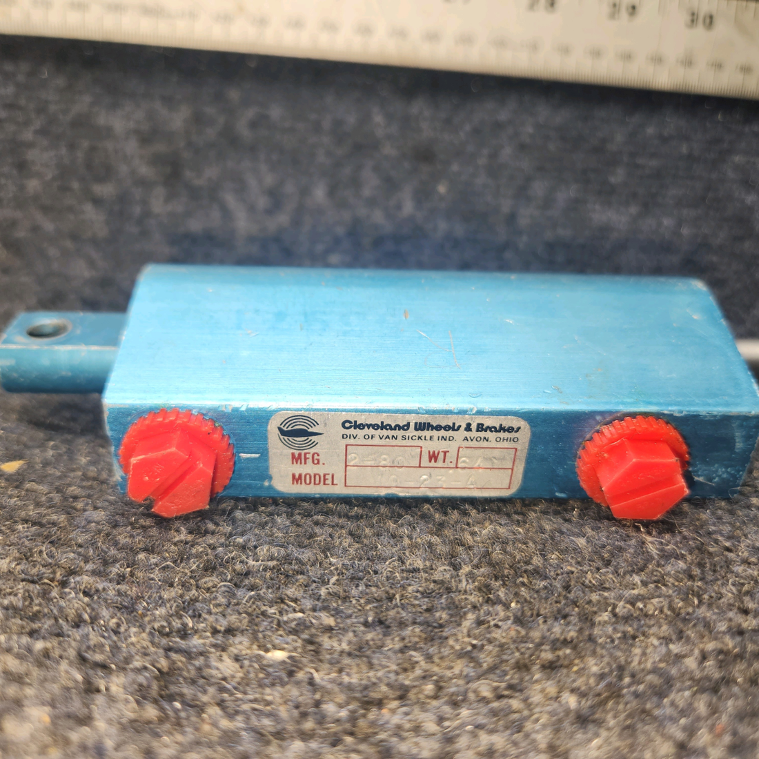 Used aircraft parts for sale, 455971 Cleveland 10-23A Piper PA-31 Brake Master Cylinder