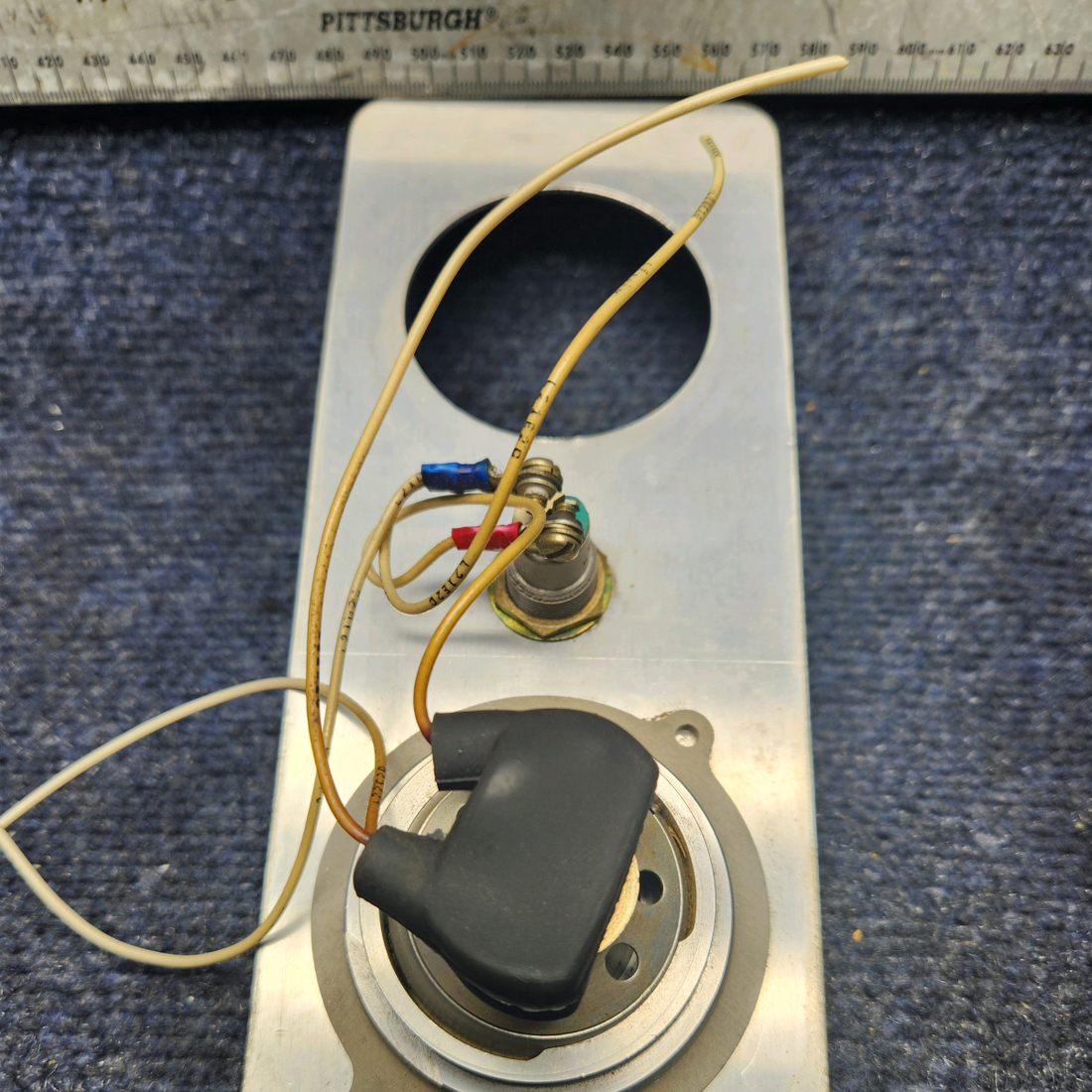 Used aircraft parts for sale, 58-530104-1, 2565 Beechcraft F33A OVERHEAD PANEL WITH LIGHT AND SWITCH