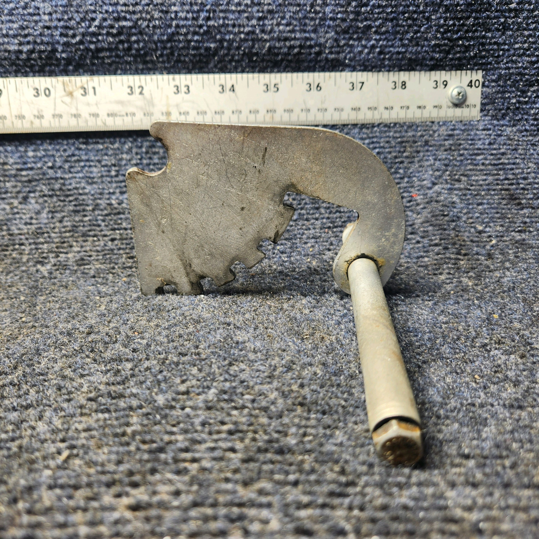 Used aircraft parts for sale, 0510166-6, 0510171-1 Cessna 172E Flap Lever Assembly with Ratchet and Spacers