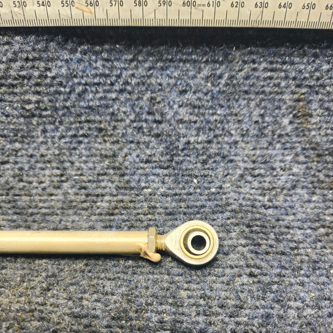 Used aircraft parts for sale, 169-524013-33 Beechcraft A23A Musketeer Custom III RUDDER PEDAL CONTROL ROD INTERCONNECT FWD