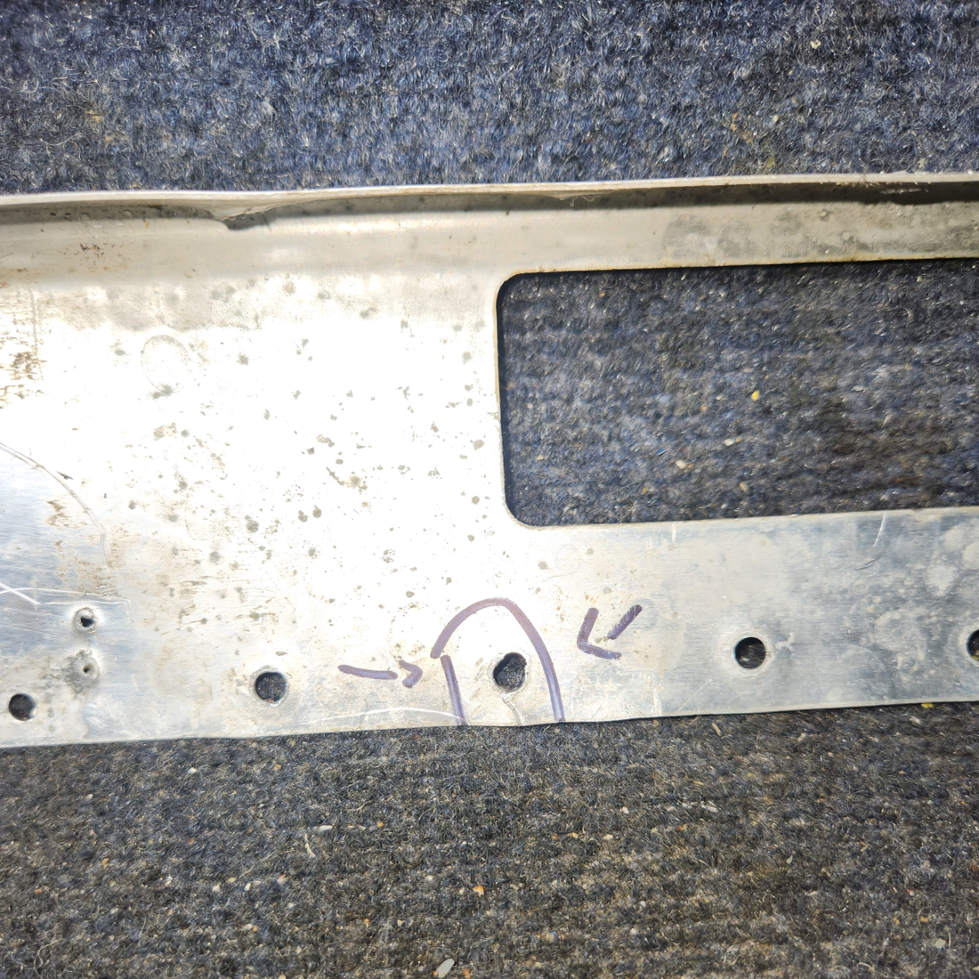 Used aircraft parts for sale, 0511116-12 Cessna 172E Lower Door Sill Assy With Support LH